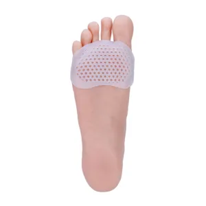 White Soft Gel Silicone Insoles Forefoot Pads Breathable Corrector Cushion