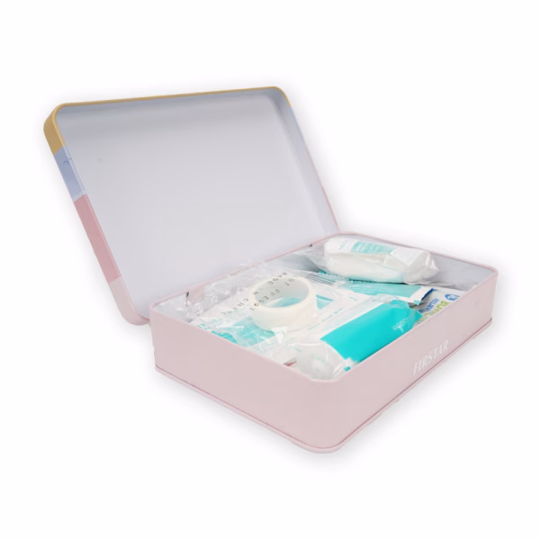 Deluxe Tin First Aid Box for Travel Home